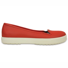 Ballerina Crocs CitiLane Flach Rot