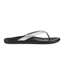 Flip-Flop OluKai Ho'opio Silver Black Damen-Schuhgröße 40 (UK 8)