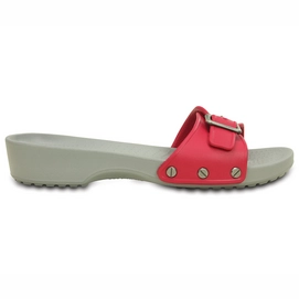 Flache Pantoletten Crocs Sarah Sandal Raspberry