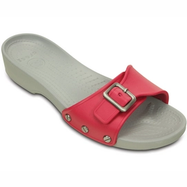 Flache Pantoletten Crocs Sarah Sandal Raspberry Fashionschuh