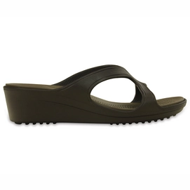 Pantoletten Crocs Sanrah Wedge Sandal Espresso Damen
