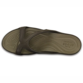 Slipper Crocs Sanrah Wedge Sandal Espresso Dames