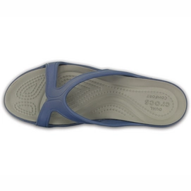 Slipper Crocs Sanrah Wedge Sandal Bijou Blue Dames