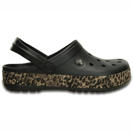 Medizinische Clog Schuhe von Corcs Crocband Leopard Schwarz