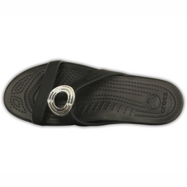 Damesslipper Crocs Sanrah Beveled Circle Sandal Black