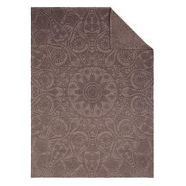 Jacquard Couverture Ibena Strukturwandel Marron