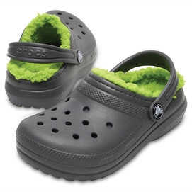 Sandaal Crocs Classic Lined Clog Kids Slate Grey Volt Green