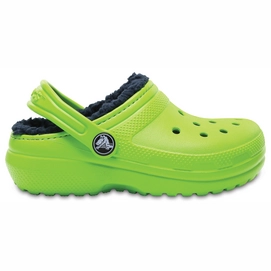 Clog Crocs Classic Lined Clog Kids Volt Green Navy
