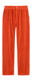 Broek OAS Men Burnt Orange Velour Pants