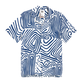 Hemd OAS Eldovado Viscose Shirt Herren Blue / White