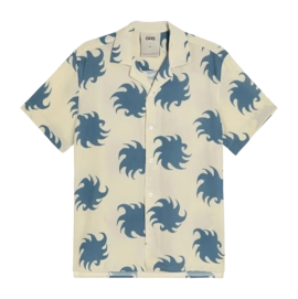 Hemd OAS Sky Ember Viscose Shirt Herren Beige / Blue