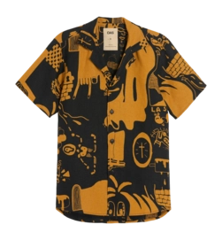 Hemd OAS Cuba Linen Shirt Herren Krispy Night