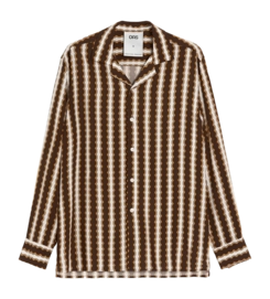 Hemd OAS Rapallo Viscose Long Sleeve Herren Brown / Beige
