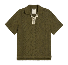 Poloshirt OAS Verve Palmer Crochet Shirt Herren Pine
