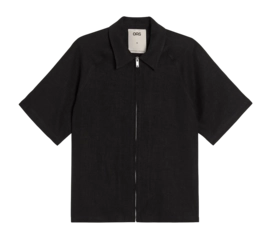 Hemd OAS Zack Linen Shirt Herren Nero