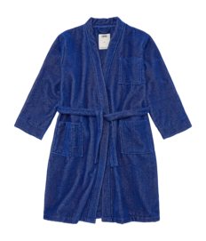 Badjas OAS Aquatic Pepper Velour Robe Blauw Unisex