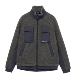 Veste Krakatau Men Peebles Zip-Up Sherpa Dark Grey