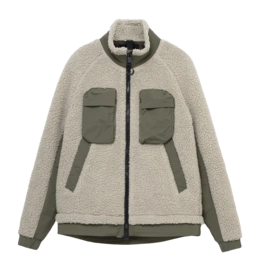 Veste Krakatau Men Peebles Zip-Up Sherpa Sand
