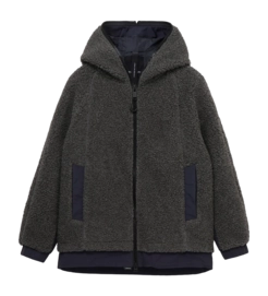 Jacket Krakatau Women Peebles Sherpa Hooded Dark Grey '24