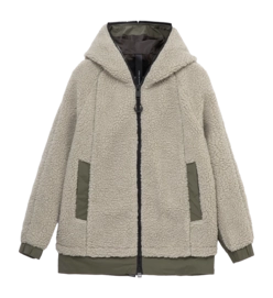 Jacket Krakatau Women Peebles Sherpa Hooded Sand