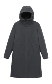Veste Krakatau Femme Gaia Technical Fabric Long Parka Black