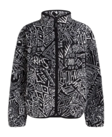 Gilet en Polaire O'Neill Femme Surf Heroes High Pile White/Black Sketcheritage