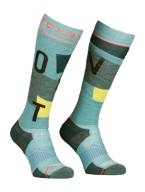 Ski Socks Ortovox Women Freeride Long Socks Cozy Ice Waterfall '24