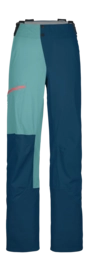 Pantalon de Ski Ortovox Femme 3L Ortler Pants Petrol Blue