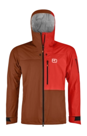 Skijacke Ortovox 3L Ortler Jacket Herren Bristle Brown
