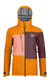 Ski Jacket Ortovox Women 3L Deep Shell Jacket Autumn Leaves