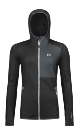 Sweatjacke Ortovox Fleece Hoody Damen Black Raven