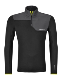Gilet Ortovox Homme Fleece Light Zip Neck Black Raven