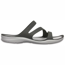 Pantoletten Crocs Swiftwater Sandal Smoke/Weiß Damen-Schuhgröße 34 - 35