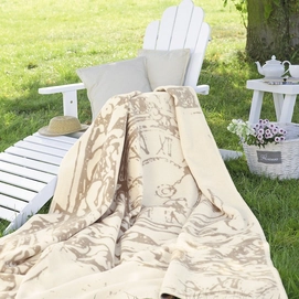 Jacquard Decke Ibena Solare Futura Zeitgeist Beige