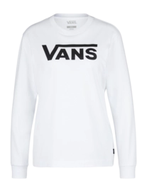 T-Shirt Vans Flying V Classic Ls Bff Damen Flying V White