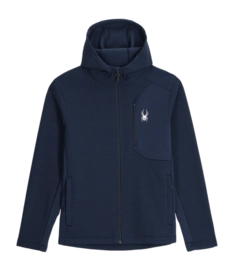Fleece Jacket Spyder Men Bandit Hooded True Navy