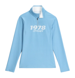 Pull de Ski Spyder Femme Vivid Demi Zip Blue Drift