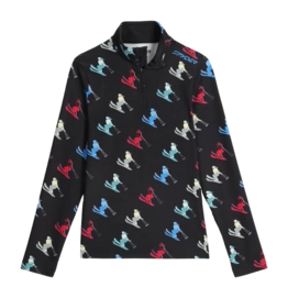 Pull de Ski Spyder Femme Vivid Half Zip Black