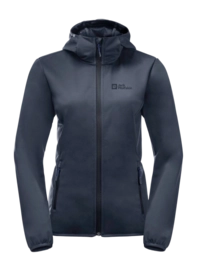 Jacket Jack Wolfskin Women Windhain Hoody Night Blue