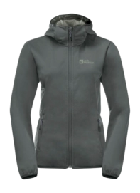 Jacke Jack Wolfskin Windhain Hoody Damen Dark Grey