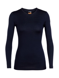 Maillot de Corps Icebreaker Femme 200 Oasis LS Crewe Midnight Navy 2024