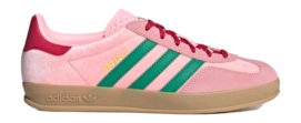 adidas Women Gazelle Indoor Court Green / Glow Pink / Gum 3