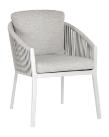 Tuinstoel Suns Avero Matt White / Soft Grey (set van 2)