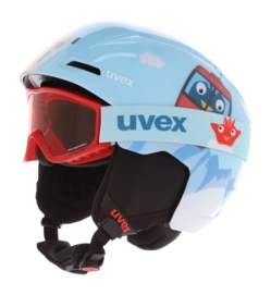Ski Helmet Uvex Junior Viti Set + Speedy Pro Light Blue Birdy