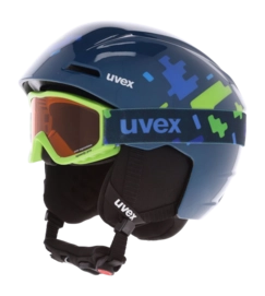 Ski Helmet Uvex Junior Viti Set + Speedy Pro Blue Puzzle