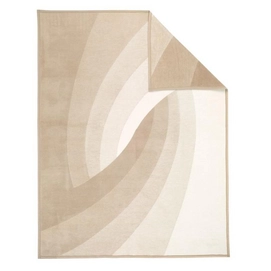 Jacquard Decke Ibena Solare Futura Swirl Beige