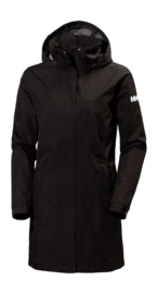 Imperméable Helly Hansen Femme Aden Long Manteau Noir Grand