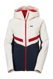 Skijacke Helly Hansen Edge 3.0 Jacket Damen Snow Red Navy