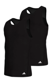 Vest Top Adidas Men Active Flex Cotton Ergonomic Black (2-Pack) 25