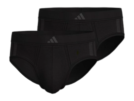 Onderbroek Adidas Men Active Flex Cotton 3 Stripes Brief Black (2-Pack)